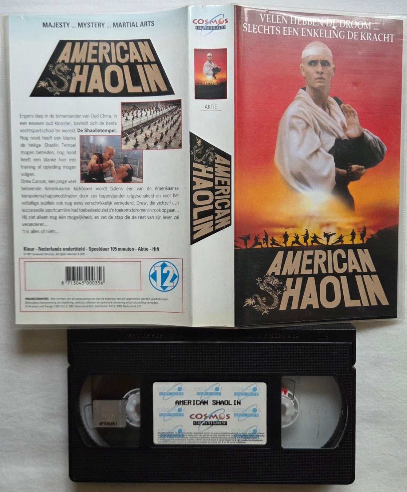 American Shaolin VHS Actie/Kung-Fu, Cd's en Dvd's, VHS | Film, Vanaf 16 jaar, Ophalen of Verzenden, Gebruikt, Actie en Avontuur