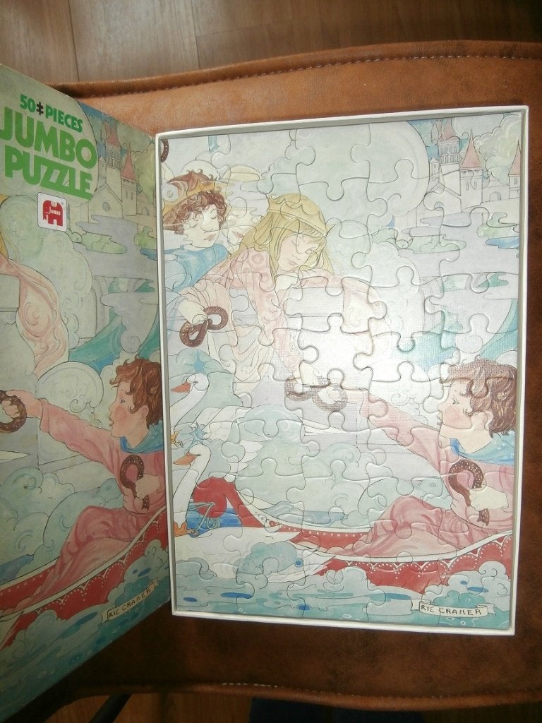 Jumbo puzzle Rie Cramer, Ophalen of Verzenden, Minder dan 500 stukjes, Zo goed als nieuw, Legpuzzel