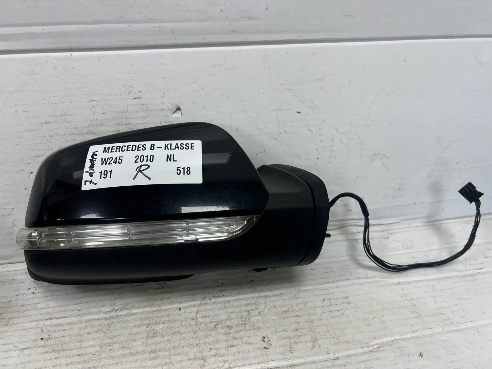 Mercedes B-Klasse W245 Buitenspiegel Rechts Zwart 2005-2011, Auto-onderdelen, Gebruikt, Mercedes-Benz AG, Mercedes-Benz, Ophalen of Verzenden