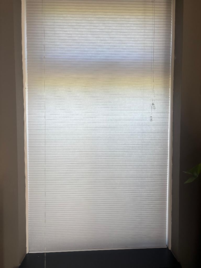Plissé gordijnen top-down, kleur wit, Gebruikt, 200 cm of meer, Wit, Ophalen of Verzenden