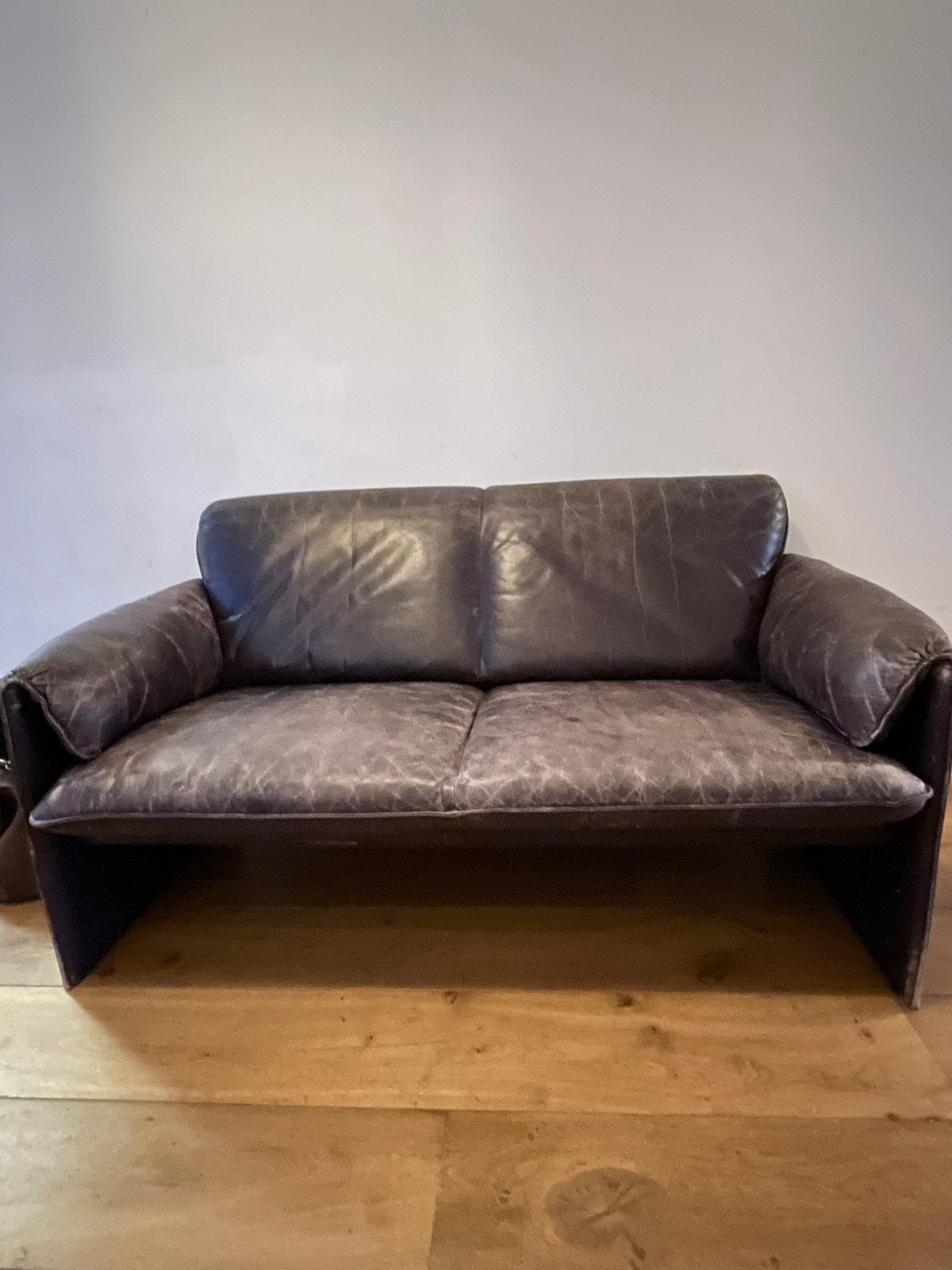 Leolux Leren Bank - Comfortabel en Stijlvol, Ophalen, Gebruikt, 150 tot 200 cm, Tweepersoons