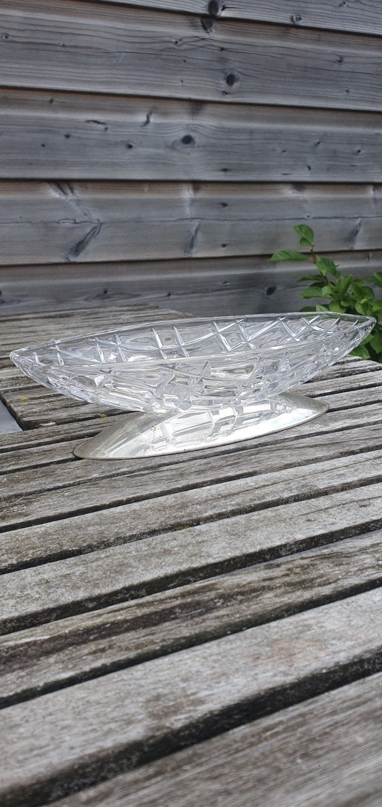 Vintage Kristallen Serveerschaal - Elegant en Tijdloos, Ophalen of Verzenden