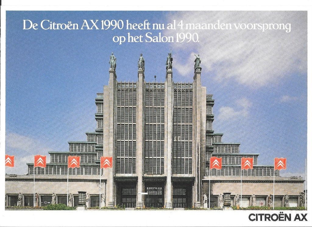Belgische folder Citroën AX, september 1989, Boeken, Ophalen of Verzenden, Nieuw, Citroën