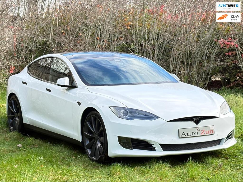 Tesla Model S 70D Base/Pano/Autopilot/Leer, Auto's, Tesla, Automaat, Gebruikt, Zwart, 110 €/maand