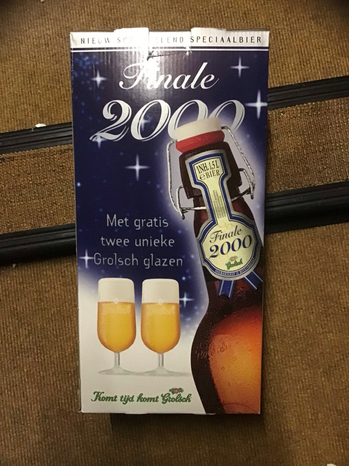 Grolsch Finale 2000 Speciaalbier met glazen, Ophalen of Verzenden, Nieuw, Flesje(s), Grolsch
