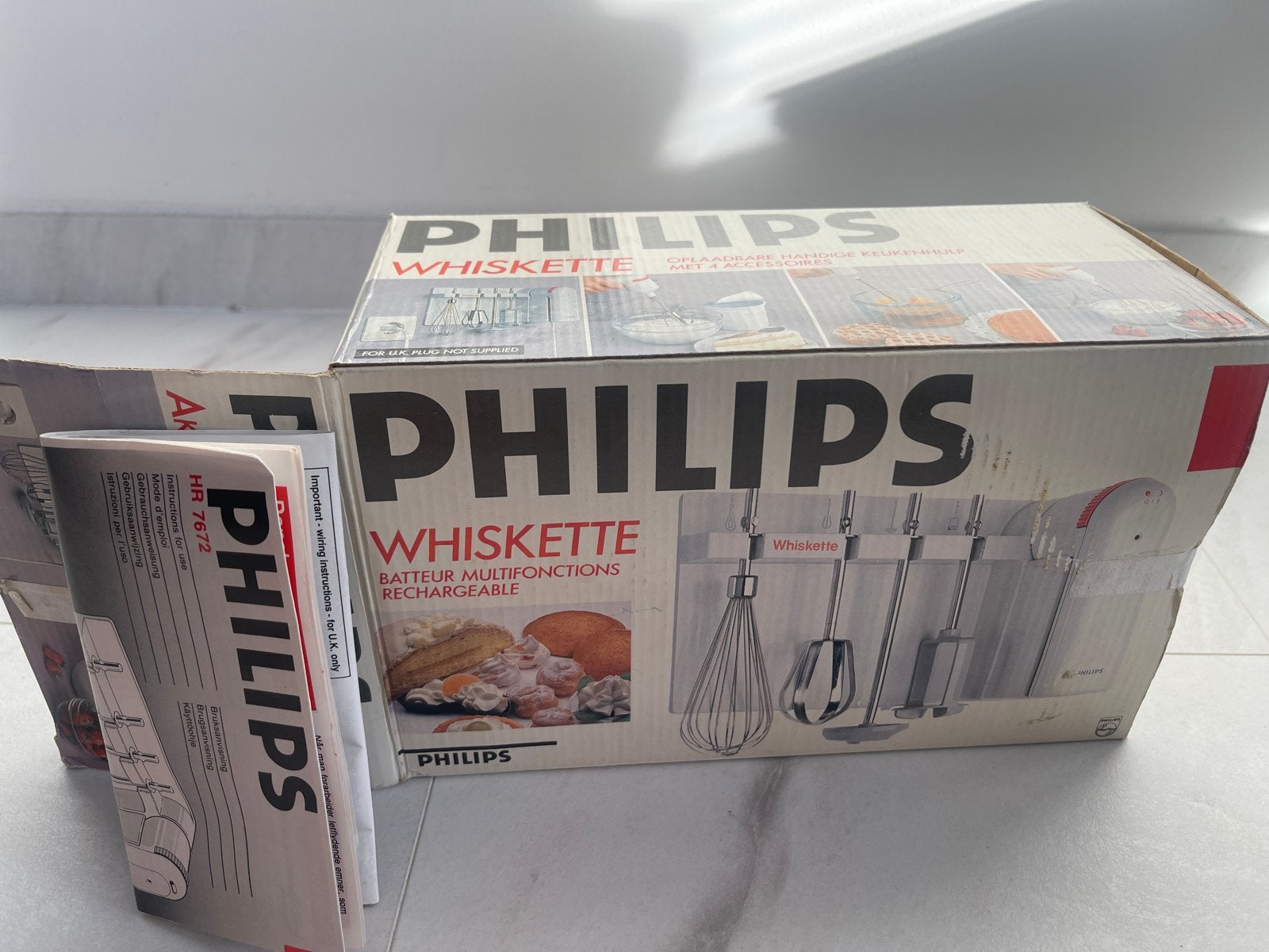 Philips Whiskette HR 7672/A Accu-Mixer-Set - Vintage, Ophalen of Verzenden, Zo goed als nieuw