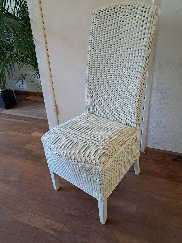 2 Lloyd loom stoelen, Ophalen, Twee, Wit, Romantisch