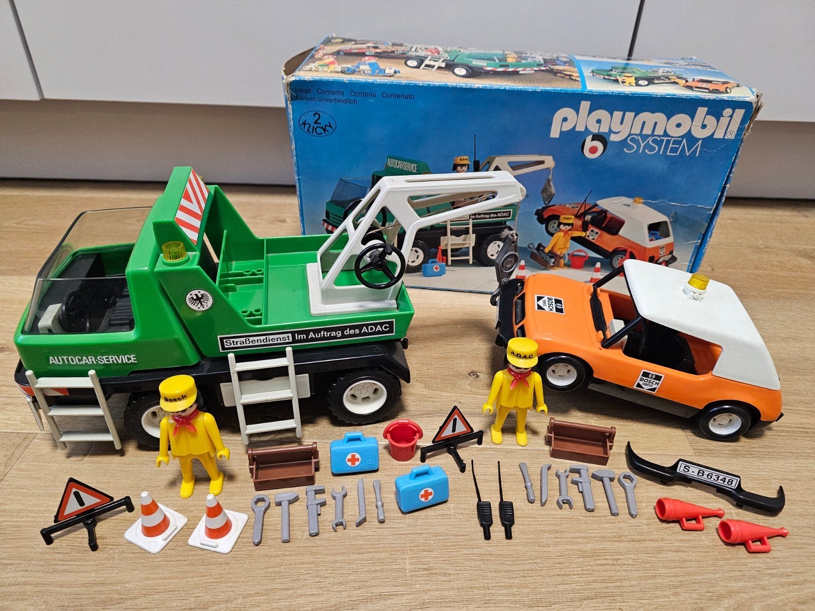 Playmobil 3473 sleepwagen - vintage met doos, Ophalen of Verzenden, Zo goed als nieuw