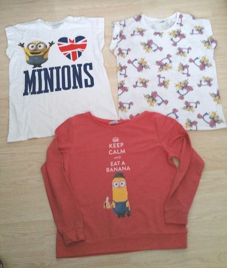 Minions Kledingpakket: 2 T-shirts & 1 Trui (Maat M ), Ophalen of Verzenden, Zo goed als nieuw, Maat 38/40 (M)
