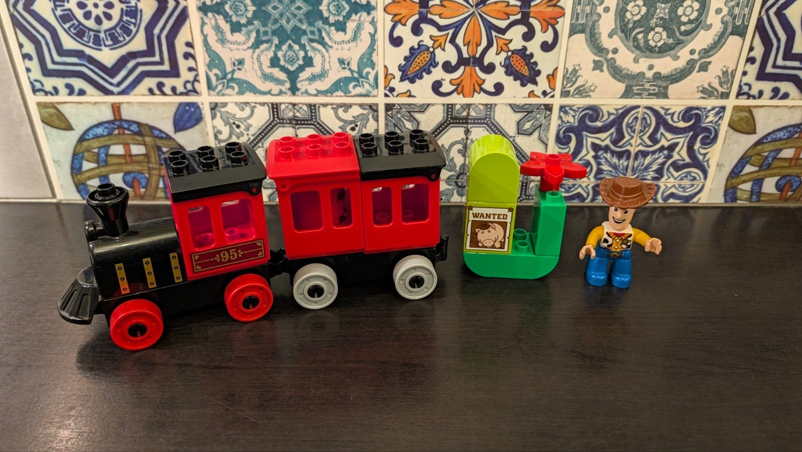 Duplo 10894 Toy Story Trein met Woody, Inclusief minifiguren, Gebruikt, Ophalen of Verzenden, Complete set