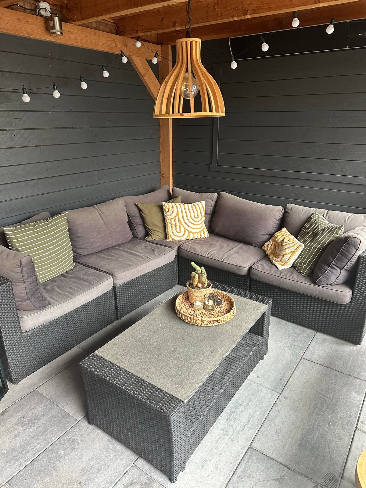 Loungeset met Salontafel en Fauteuil, Ophalen, Gebruikt, Meer dan 8 zitplaatsen, Loungeset