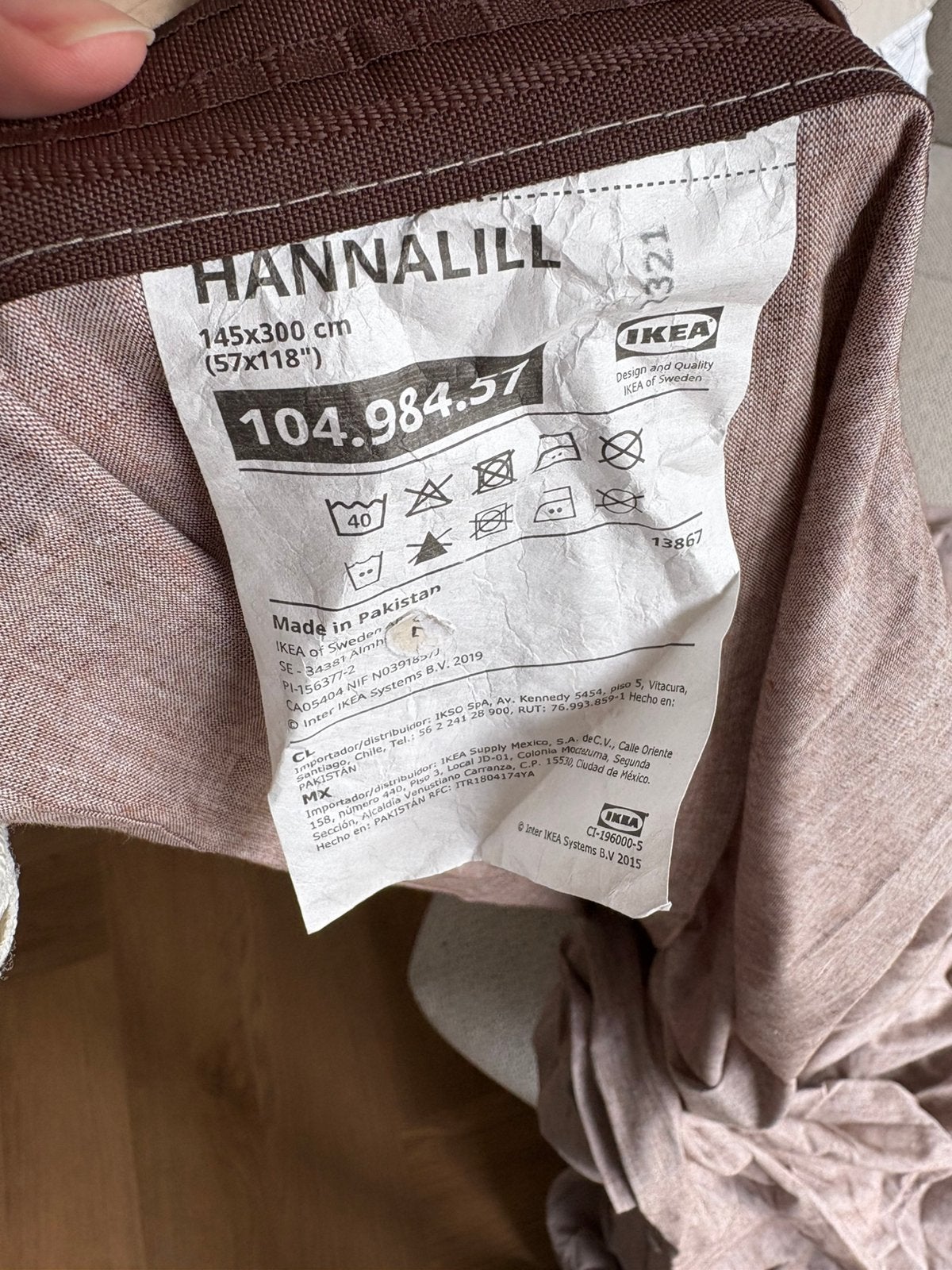 Hannalill bruine inbetween / vitrage gordijnen Ikea, Ophalen, Vitrage, 300 cm, Lichtdoorlatend