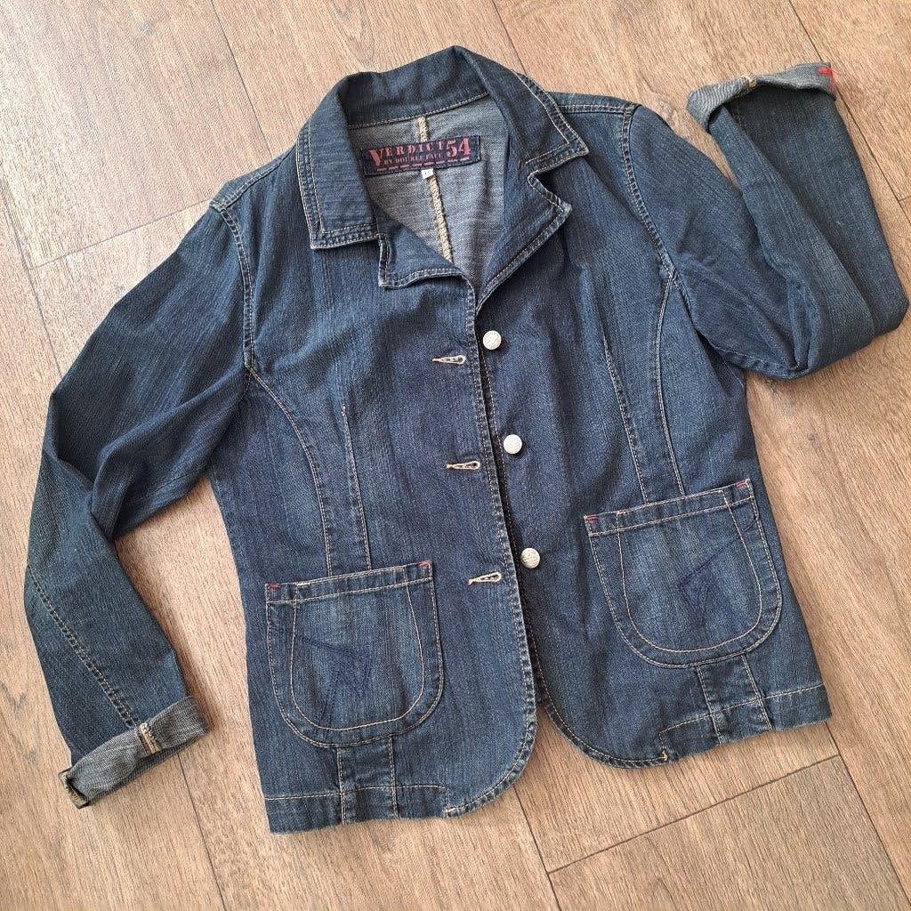 spijker blazer jas mt. M, Maat 38/40 (M), Blauw, Ophalen of Verzenden, Zo goed als nieuw