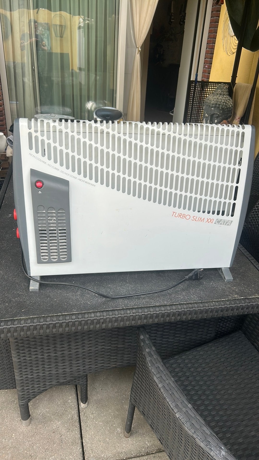 Elektrische kachel Turbo Slim XXL als nieuw, 30 tot 80 cm, Kachel, Ophalen of Verzenden, Zo goed als nieuw