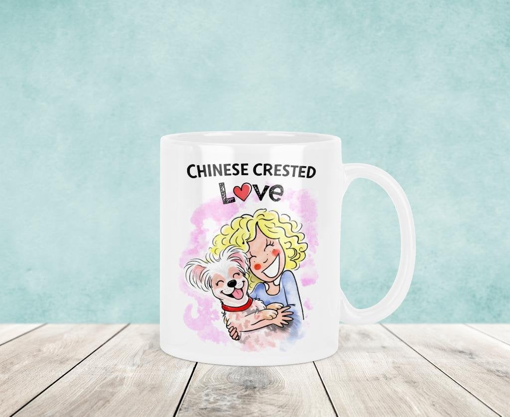 Chinese Naakthond Mok - Blond Stijl, Verzenden, Nieuw, Keramiek, Kop(pen) en/of Schotel(s)