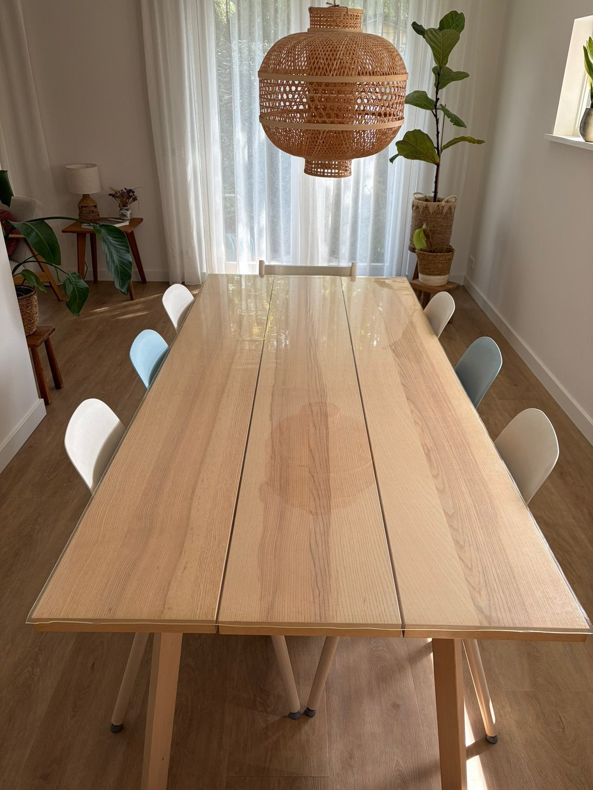 Transparant tafelzeil 90 x 200 cm, Ophalen of Verzenden, Zo goed als nieuw, Rechthoek