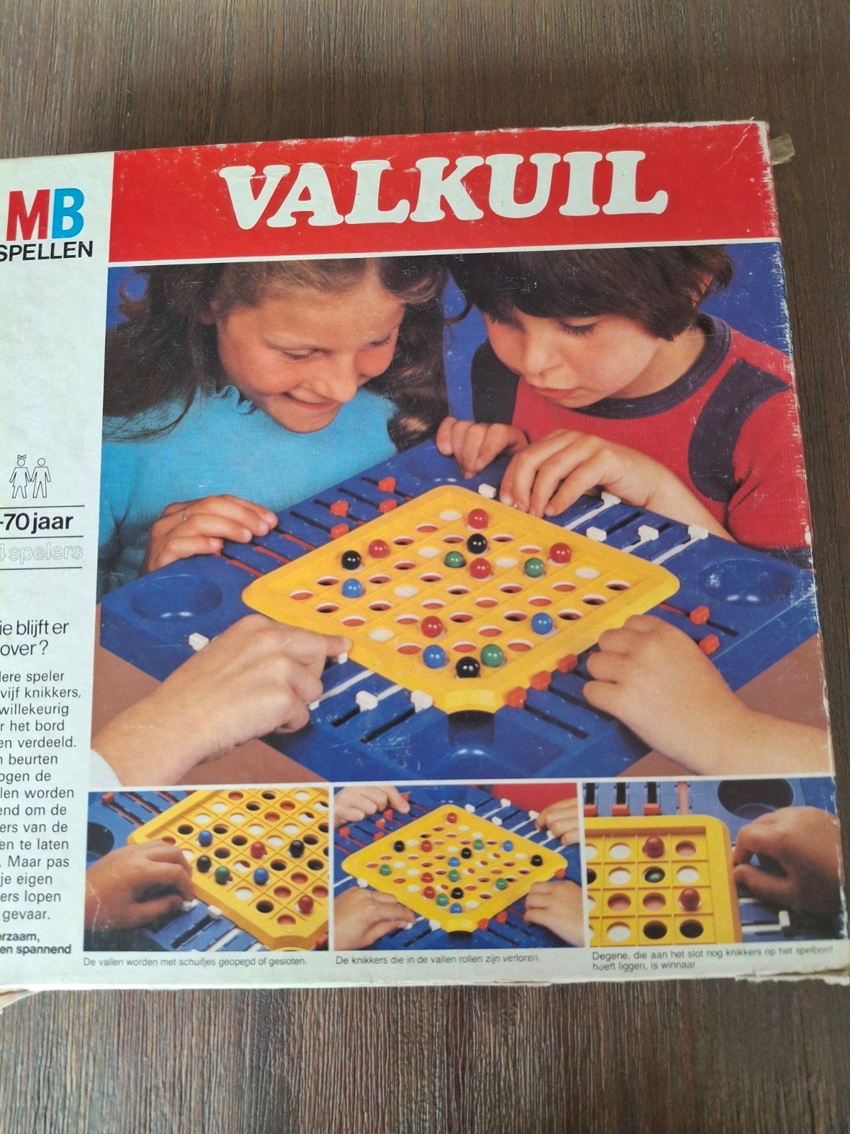 MB Spellen Valkuil - Vintage Gezelschapsspel, Een of twee spelers, Ophalen of Verzenden, Gebruikt, MB Spellen