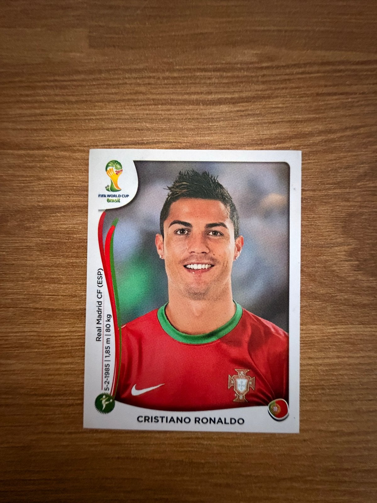 Cristiano Ronaldo #523 Panini WK 2014 Brasil Sticker Ongepla, Ophalen of Verzenden, Zo goed als nieuw, Sport