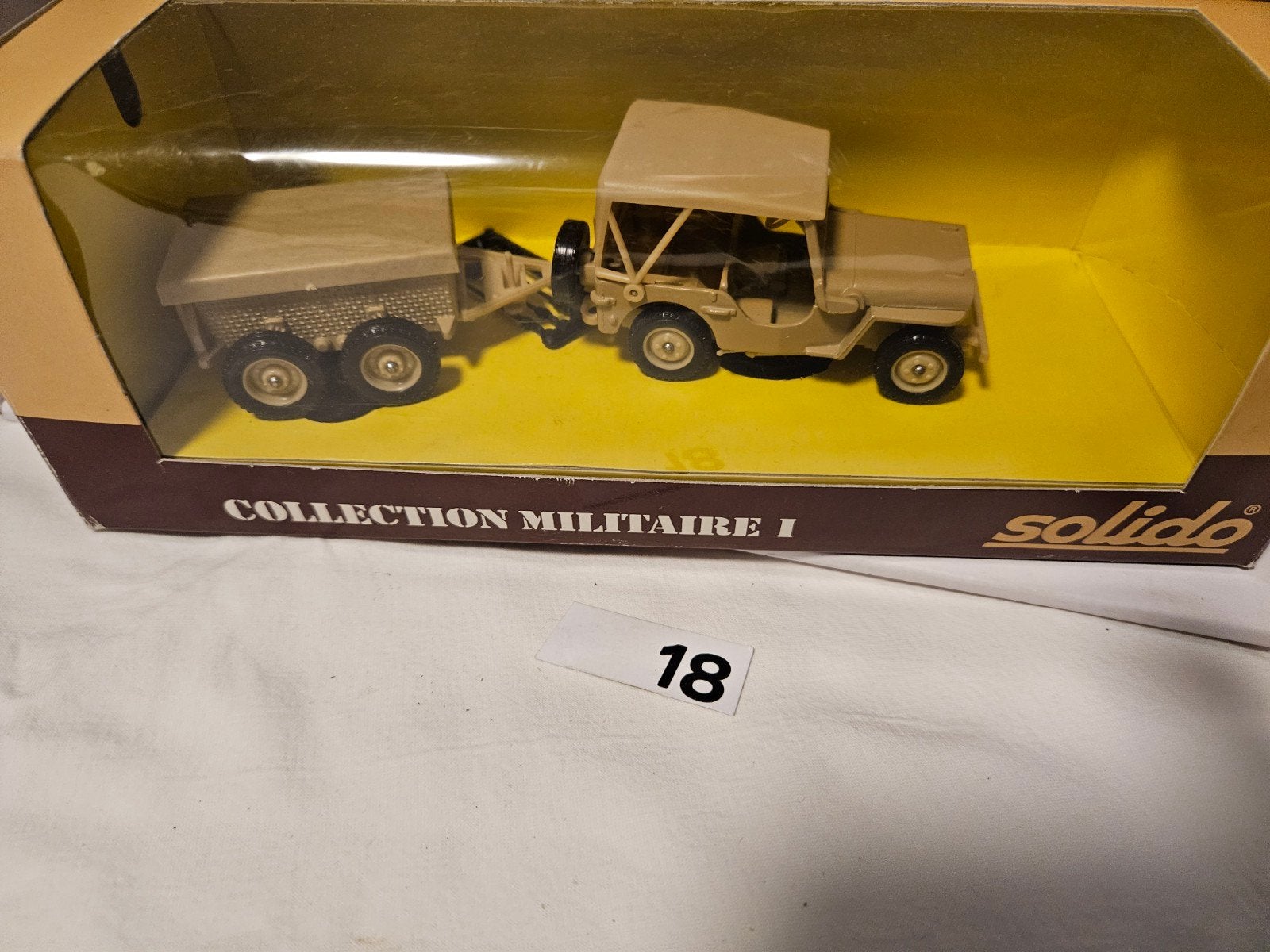 Solido Willy s jeep desert nr 18, Ophalen of Verzenden, Landmacht, Engeland, Miniatuur of Beeldje