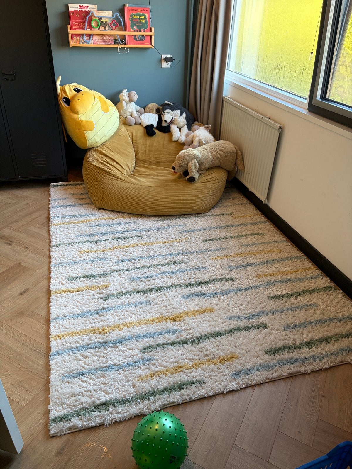 Zacht vloerkleed kinderkamer 160x225 cm - Gebroken wit, Gebruikt, 150 tot 200 cm, 200 cm of meer, Ophalen of Verzenden