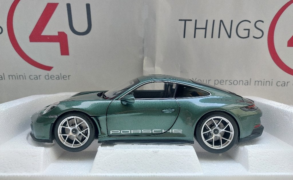 Norev 1:18 Porsche 911 (992) S/T 2023 groen metallic, Hobby en Vrije tijd, Modelauto's | 1:18, Ophalen of Verzenden, Nieuw, Auto