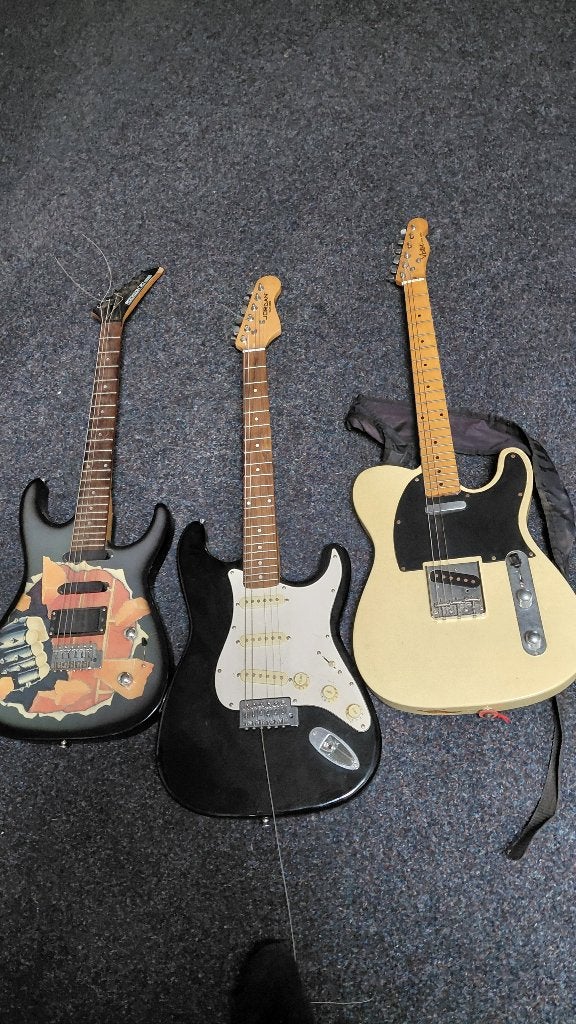 3 stuks electrische gitaren, Ophalen, Gebruikt, Solid body, Overige merken