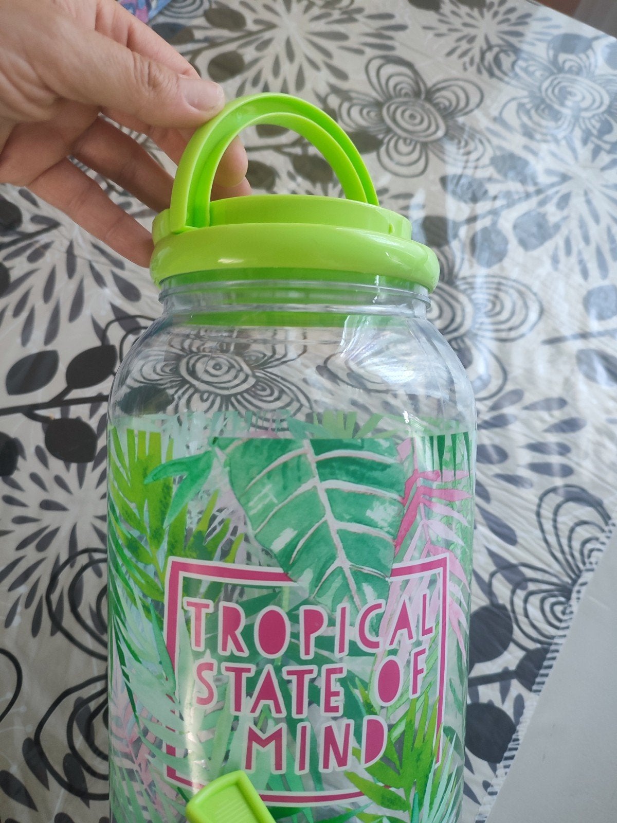 4 Liter Drankdispenser met Kraantje en Bekers - Tropical, Overige typen, Kunststof, Nieuw, Ophalen of Verzenden