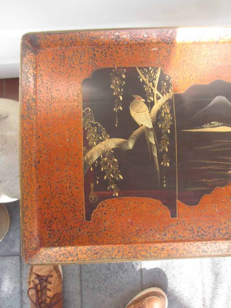 Antiek Japans dienblad Meiji periode [1868-1912], Antiek en Kunst, Ophalen of Verzenden