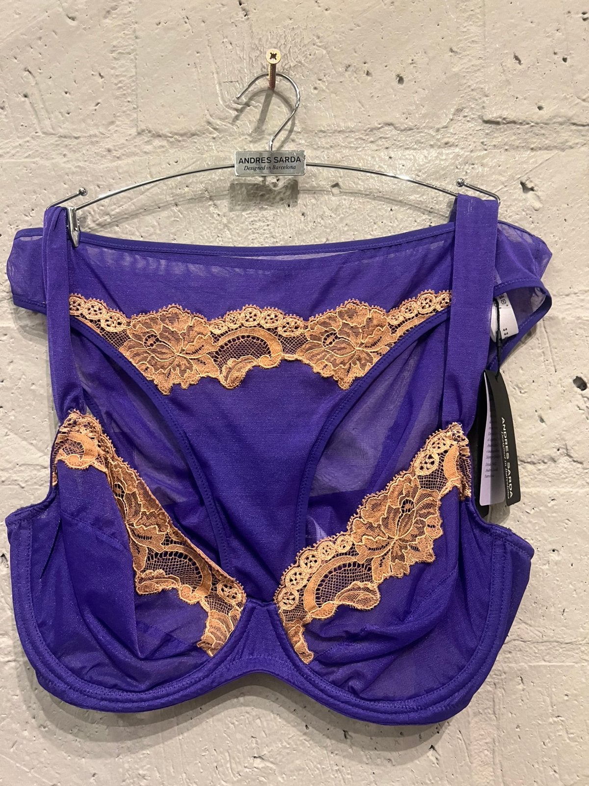 Andres sarda bh maat 80D slip 44 NIEUW!! Set nu €35,-, Ophalen of Verzenden, Setje