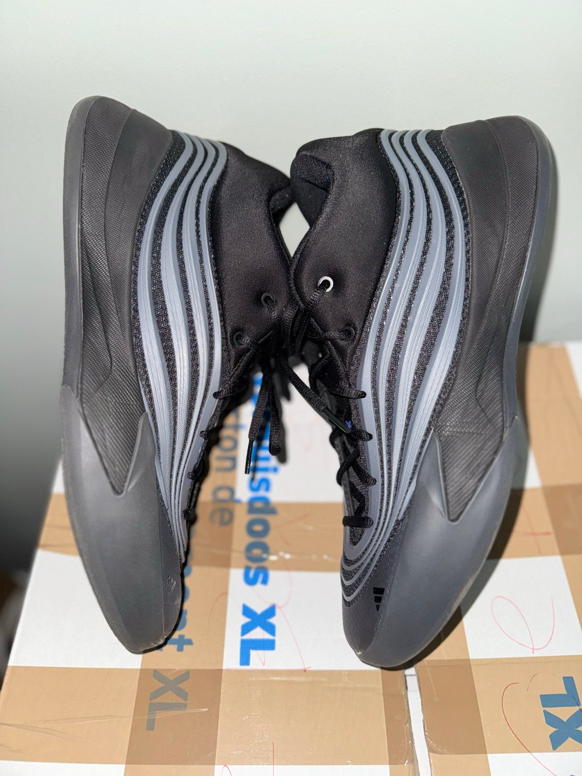 Adidas Dame X - Zwarte sneakers maat 46, Verzenden, Zo goed als nieuw, Zwart, Sneakers of Gympen