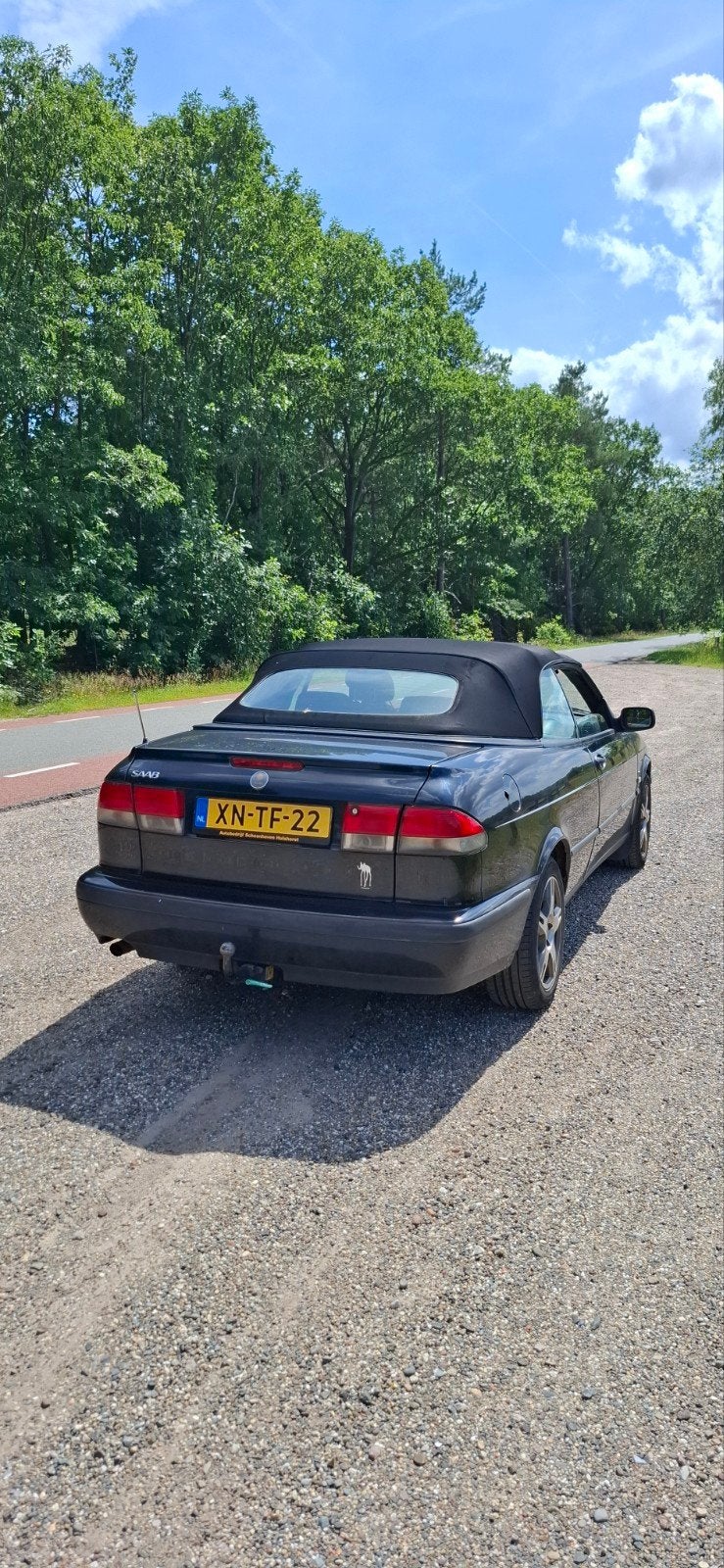 saab 9-3 1999, Auto's, Elektrische ramen, Zwart, 4 cilinders, Cabriolet