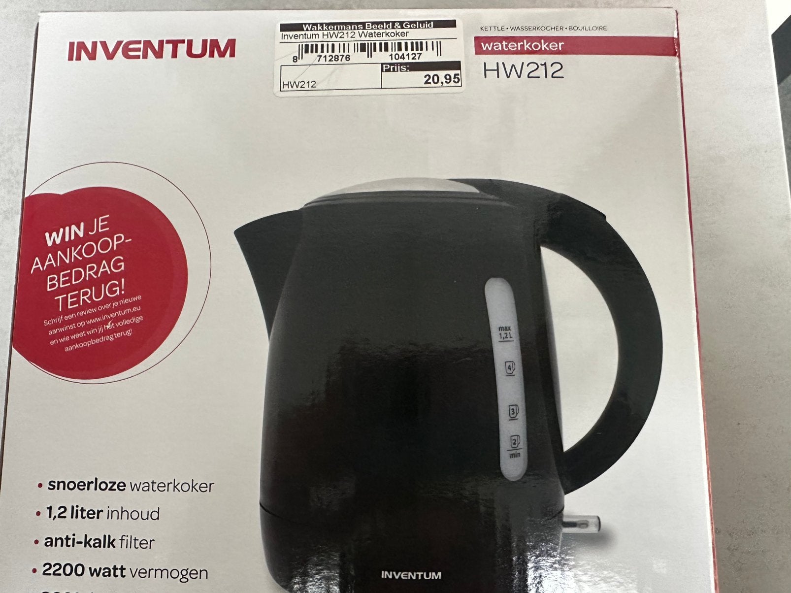 Waterkoker, Witgoed en Apparatuur, 1 tot 2 liter, Ophalen of Verzenden, Zo goed als nieuw