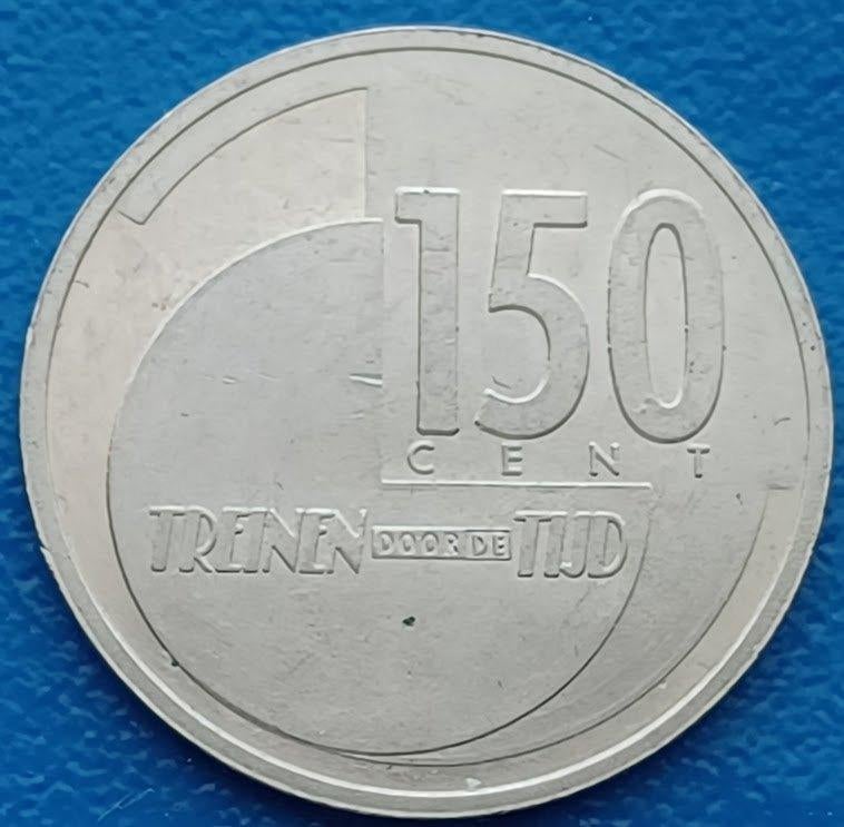 Penning 150 Cent Treinen door de tijd - 1989, Postzegels en Munten, Verzenden, Overige materialen, Nederland