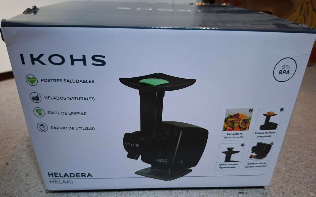 IKOHS Heladera Helaki IJsmachine - Gezond en Snel, Witgoed en Apparatuur, IJsmachines, Ophalen of Verzenden, Zo goed als nieuw