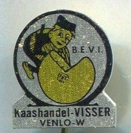 8 B.E.V.I. Kaashandel Visser Venlo W. speldjes ( K_142 -147), Verzenden, Zo goed als nieuw, Merk, Speldje of Pin