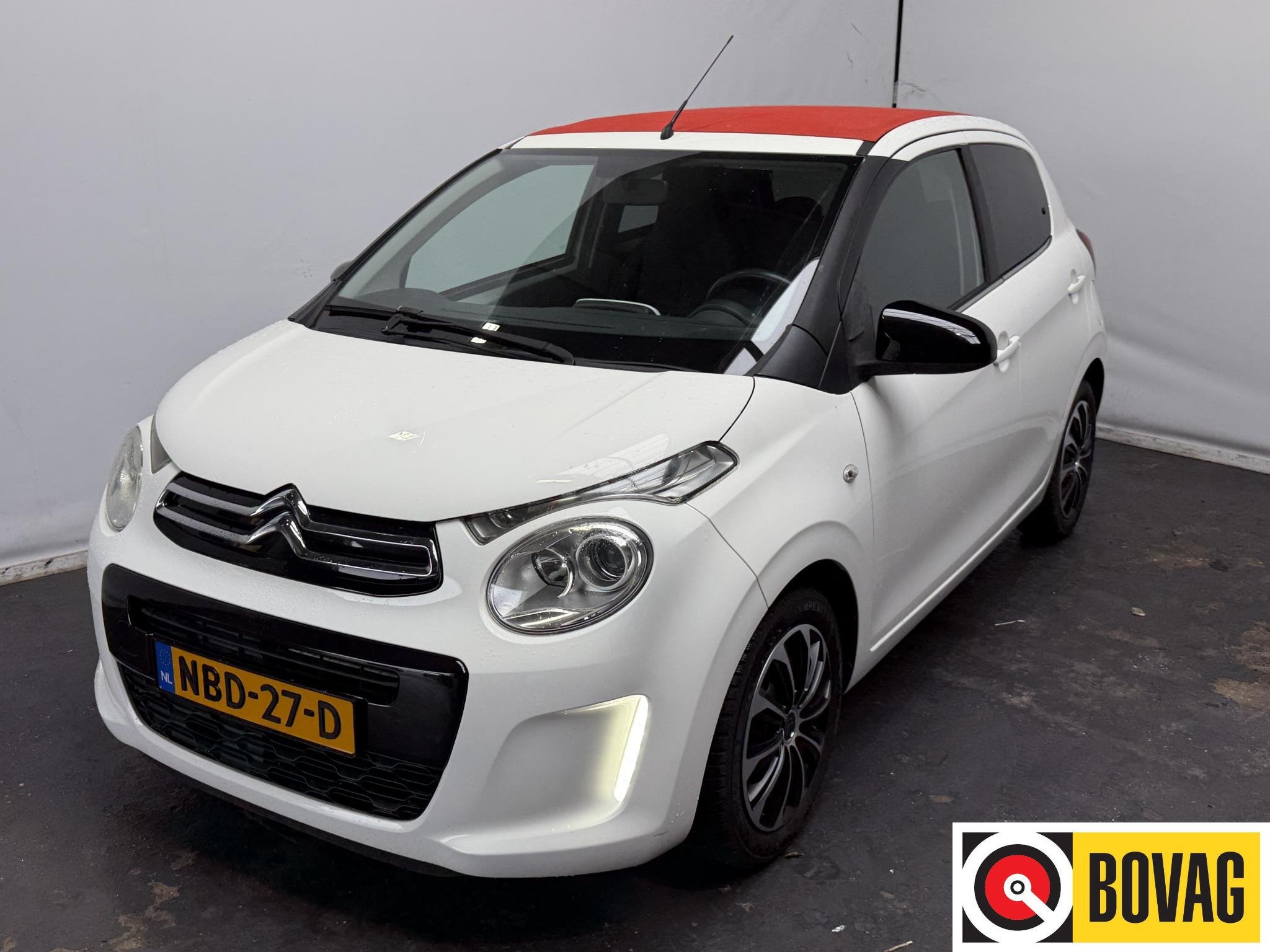 Citroen C1 1.2 VTI Shine Airscape - groot elektrisch vouwdak, Voorwielaandrijving, Verwarmde buitenspiegels, Stof, Gebruikt