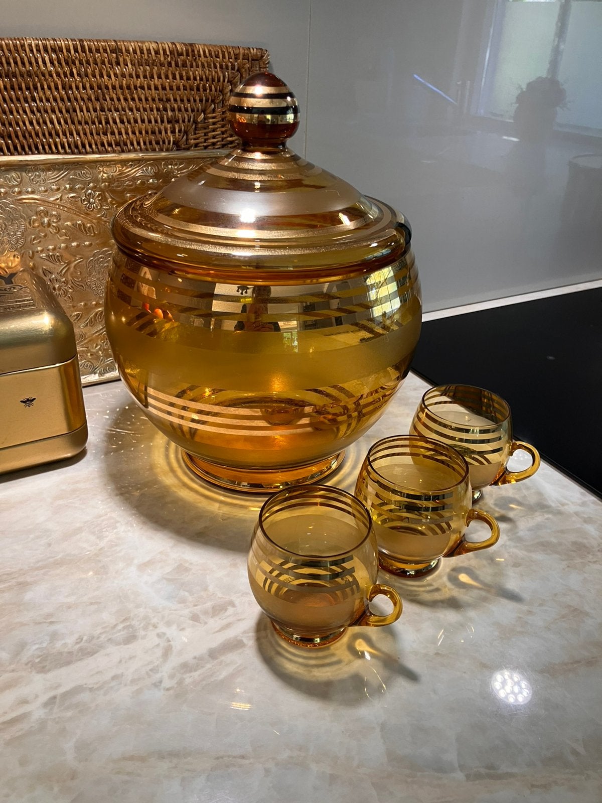 Vintage Bowl/ Punch Set, Ophalen