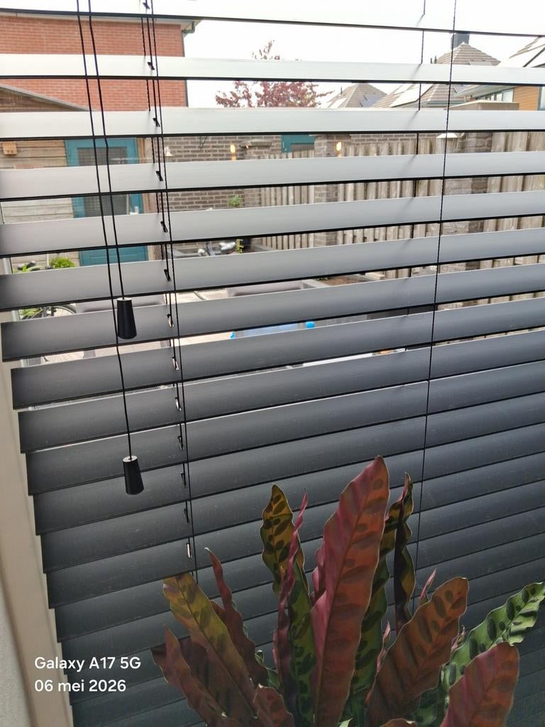 Nieuwe Luxaflex 260x130 cm - Zwart (Fauxwood nieuw in doos), Huis en Inrichting, Zwart, Nieuw, Ophalen of Verzenden, 200 cm of meer