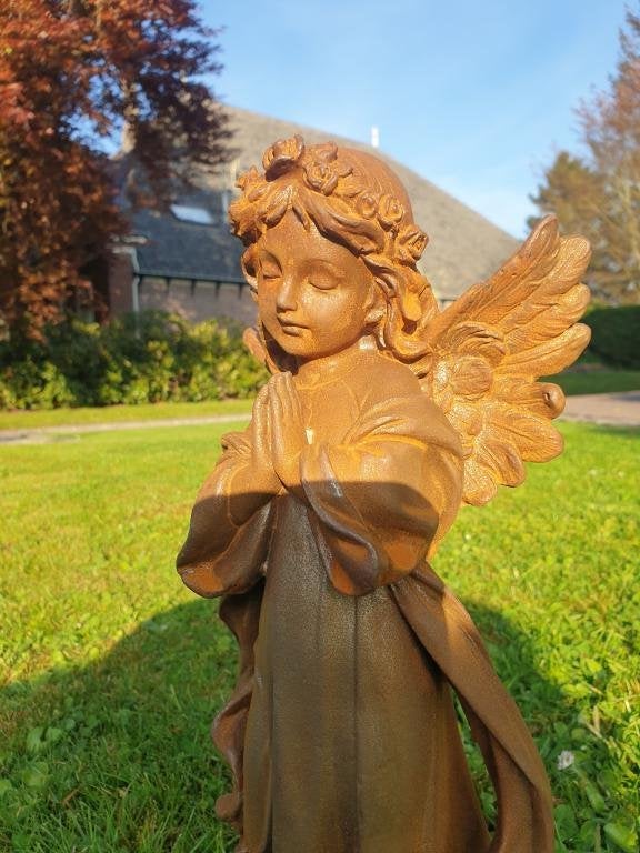 gietijzeren engel sophie, Tuin en Terras, Tuinbeelden, Nieuw, Overige typen, Metaal, Ophalen of Verzenden