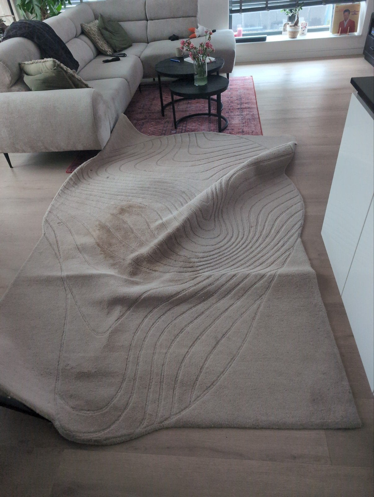 Vloerkleed Kwantum 190x280 - Moet gereinigd worden, Huis en Inrichting, Stoffering | Tapijten en Kleden, Ophalen, Gebruikt, Rechthoekig