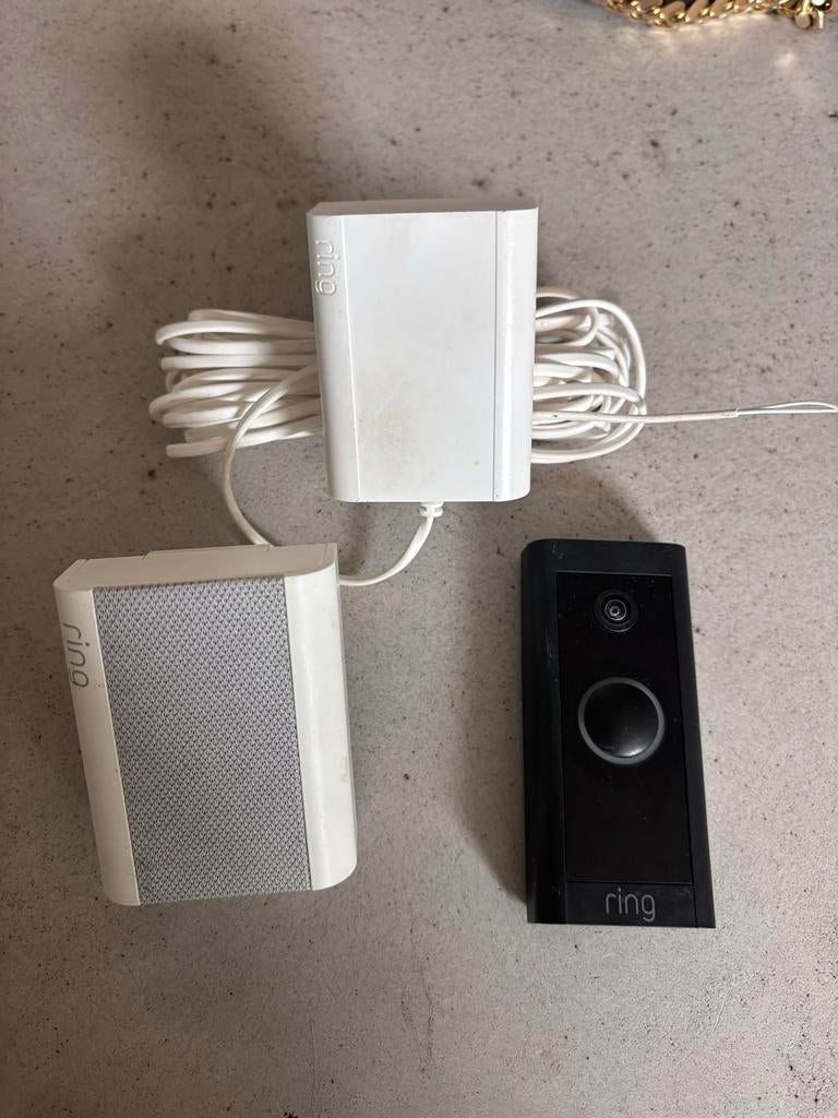 Ring Video Deurbel met Chime en Voeding, Ophalen of Verzenden, Gebruikt, Buitencamera