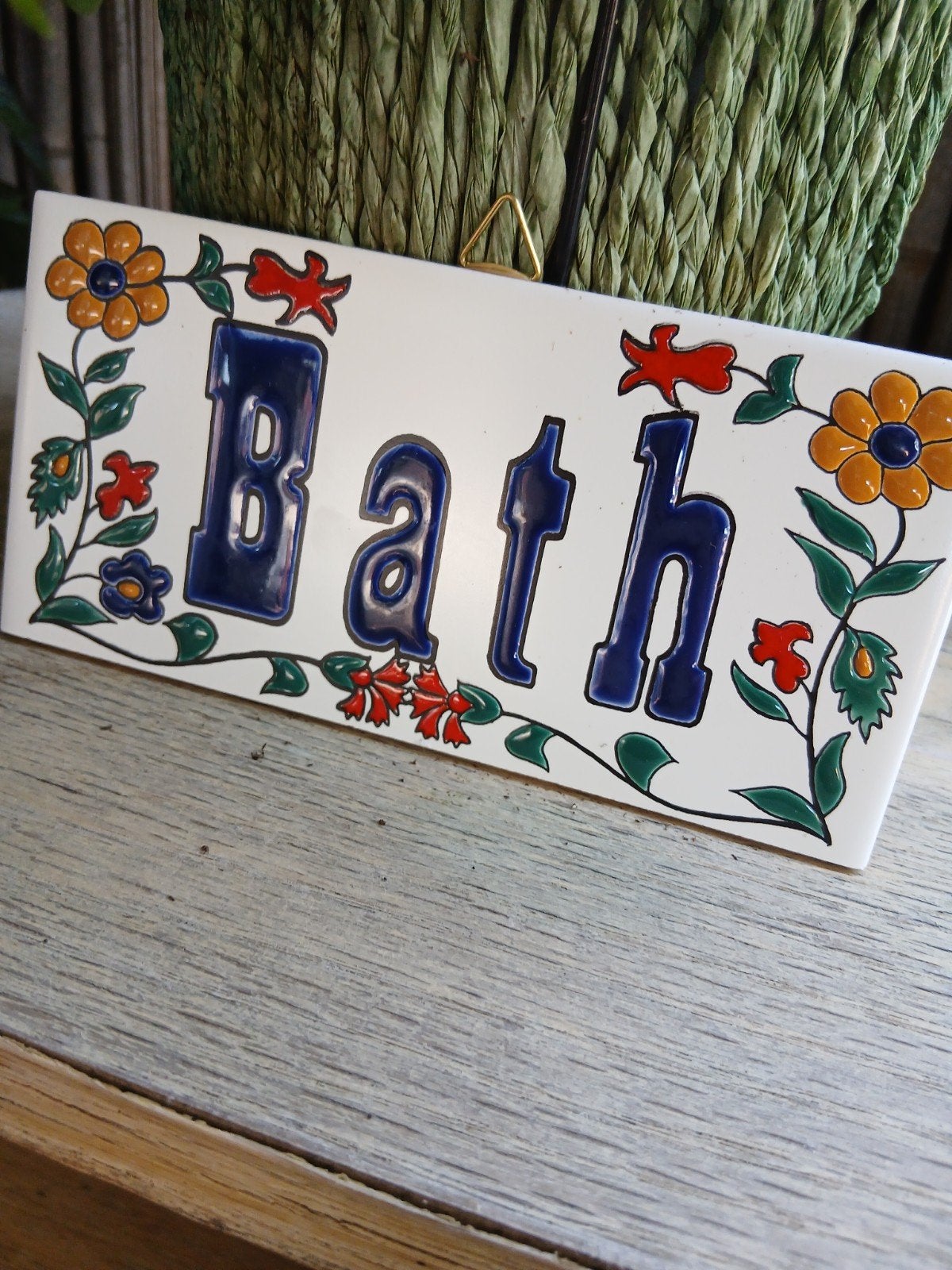 Decoratief 'Bath' bordje voor badkamer of als sier, Ophalen of Verzenden, Gebruikt