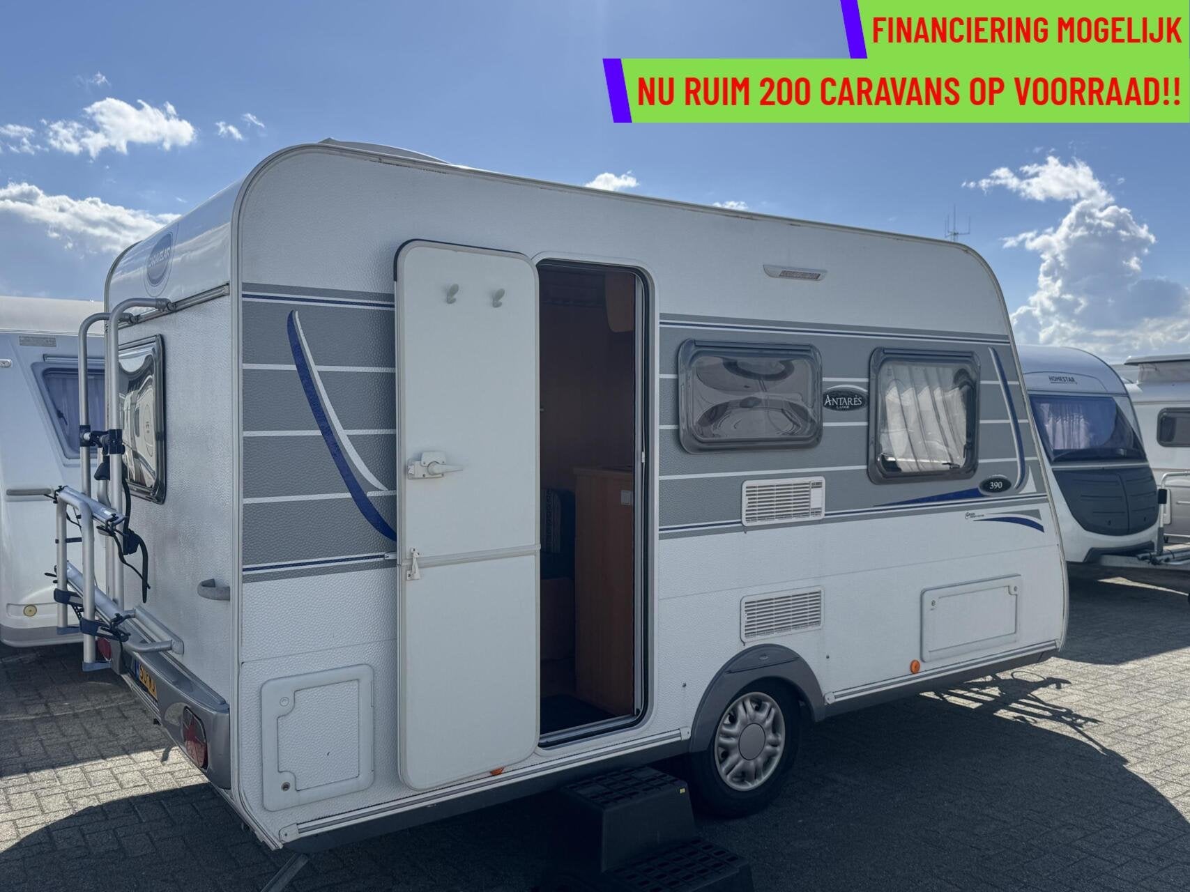CARAVELAIR Antares Luxe 390 LICHTGEWICHT + VASTBED+ VOORTENT, Caravans en Kamperen, Caravans, Bedrijf, 750 - 1000 kg, 5 tot 6 meter