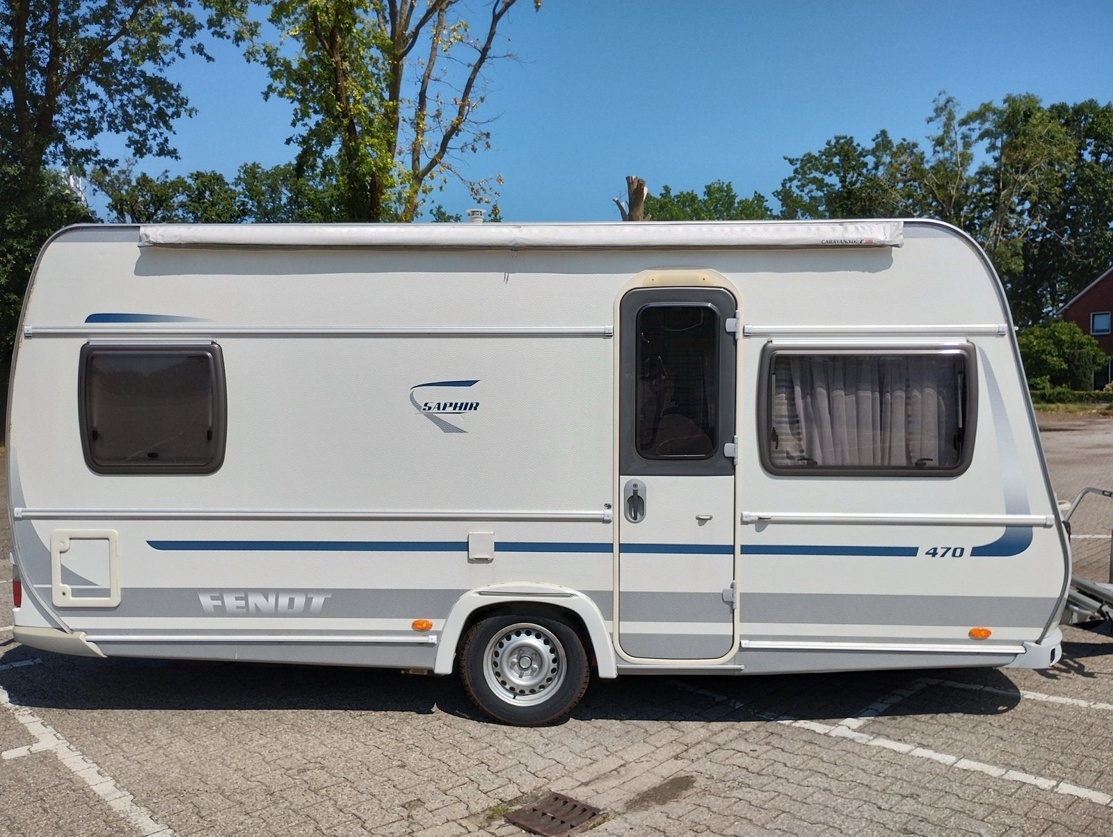 Fendt Saphir 470TFB / mover /luifel/ fransbed/fietsendr/2009, Caravans en Kamperen, Particulier, Schokbreker, 1000 - 1250 kg, 4 tot 5 meter