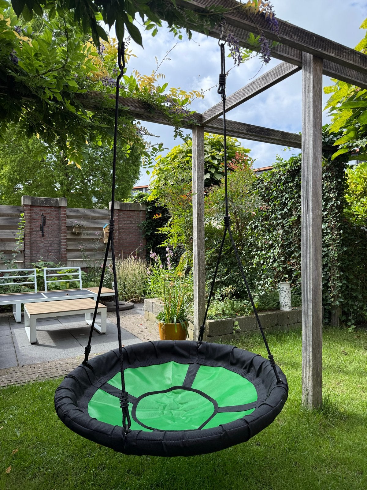 Nestschommel 100 cm doorsnee, Ophalen, Zo goed als nieuw, Schommel