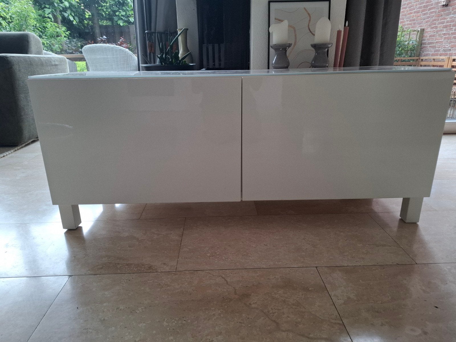 Besta dressoir 120 cm, Ophalen, 100 tot 150 cm, Zo goed als nieuw, 25 tot 50 cm