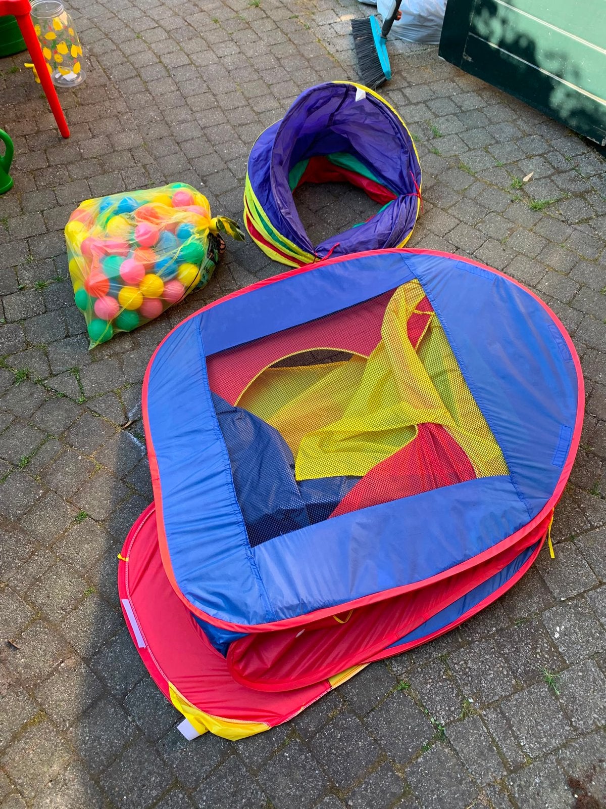 Speeltent met tunnel en ballenbak ballen, Ophalen, Gebruikt