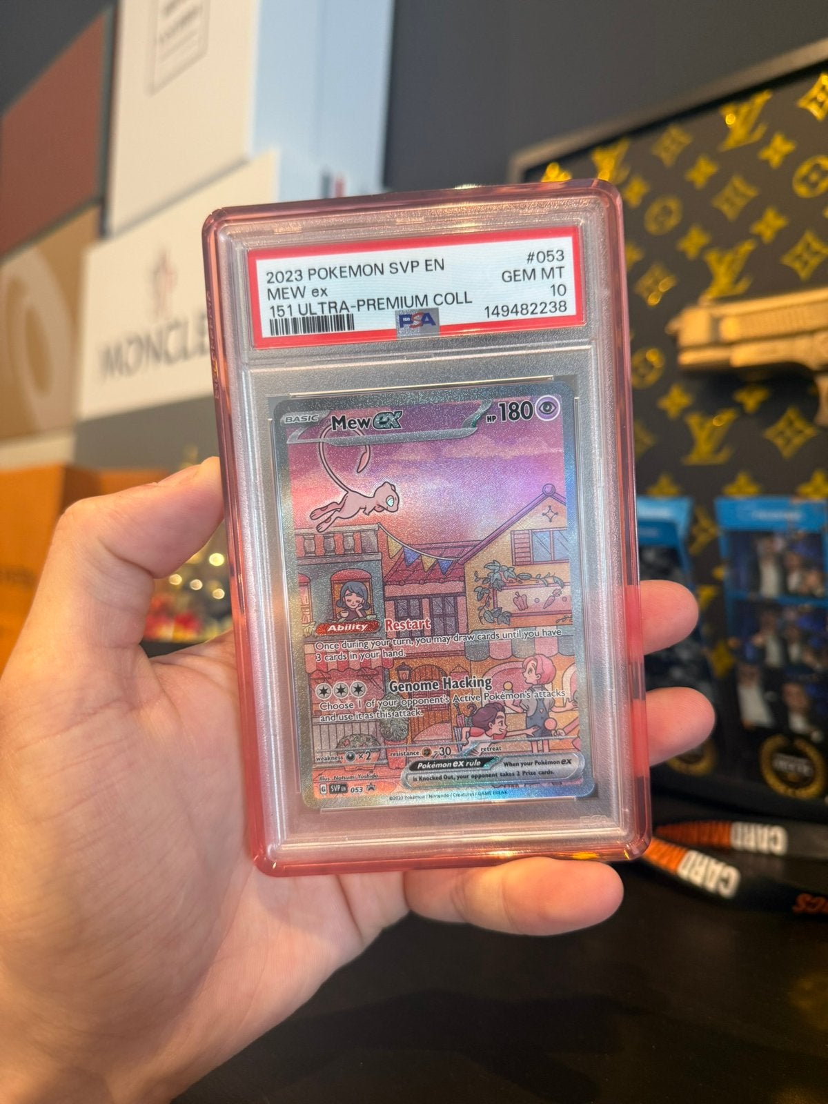 Mew Ex Promo 151 PSA 10, Hobby en Vrije tijd, Ophalen of Verzenden, Nieuw, Losse kaart, Foil