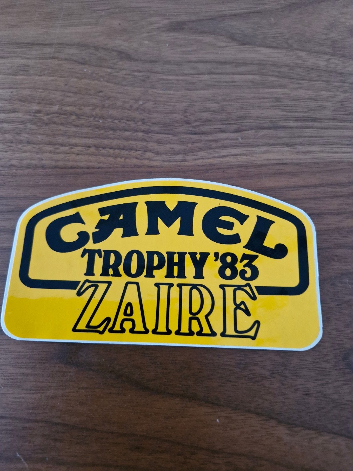 240 Camel Trophy '83 Zaïre Sticker - Vintage Auto/Motor, Verzamelen, Ophalen of Verzenden, Zo goed als nieuw, Auto of Motor
