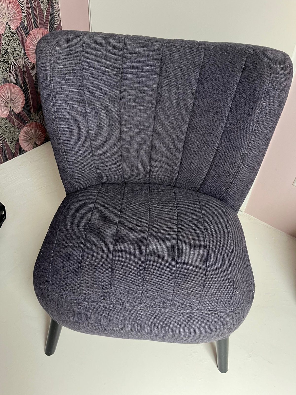 Jeans look stoel, Huis en Inrichting, Fauteuils, Ophalen, Zo goed als nieuw, 75 tot 100 cm, 50 tot 75 cm